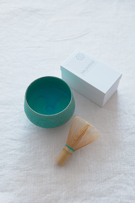 tea journey オリジナル色糸茶筌（ミニ）／ターコイズの画像